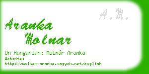 aranka molnar business card