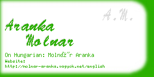 aranka molnar business card